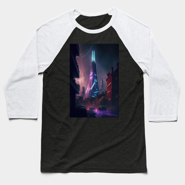 The Shard cyberpunk style Baseball T-Shirt by Art8085